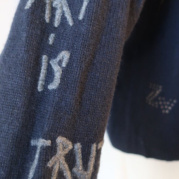 Womens Zadig & Voltaire 100% Cashmere Black Markus Mantra Sweater L - Picture 5 of 11